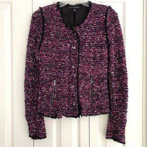 White House Black Market Tweed Sweater Jacket Coat Size S